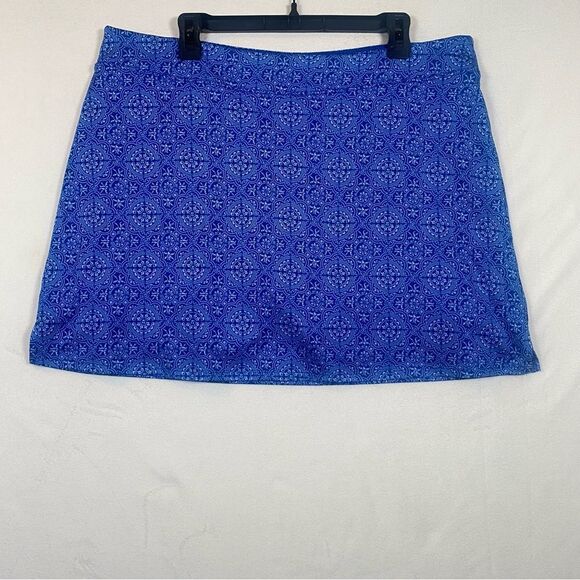 Tranquility By Colorado Clothing Blue Geo Design Skort Size XXL - Picture 1 of 9